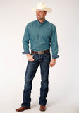 Roper Mens Long Sleeve Button Circuit Foulard Western Shirt - Flyclothing LLC