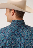 Roper Mens Long Sleeve Button Purple Sage Paisley Western Shirt - Flyclothing LLC