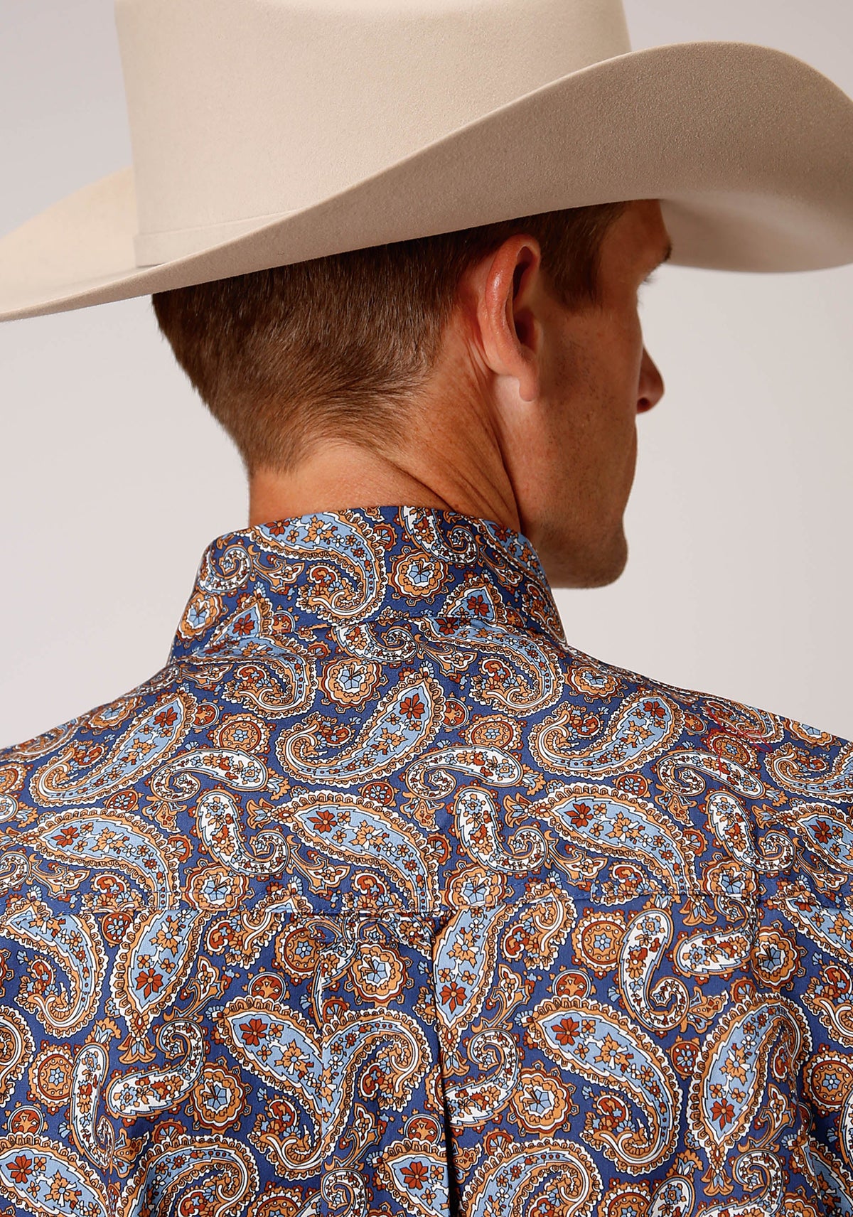 Roper Mens Long Sleeve Button Country Paisley Western Shirt - Flyclothing LLC