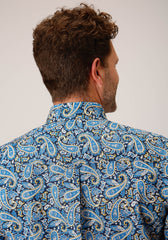 Roper Mens Long Sleeve Button Amarillo Paisley Western Shirt - Flyclothing LLC