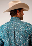 Roper Mens Long Sleeve Button Upstream Paisley Western Shirt - Flyclothing LLC