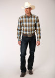 Roper Mens Long Sleeve Button Country Road Ombre Western Shirt - Flyclothing LLC