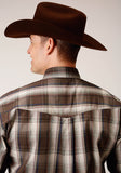 Roper Mens Long Sleeve Button Pinewood Plaid Western Shirt - Flyclothing LLC