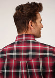 Roper Mens Long Sleeve Button Saddle Plaid Western Shirt - Flyclothing LLC