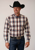 Roper Mens Long Sleeve Button Red Canyon Plaid Western Shirt