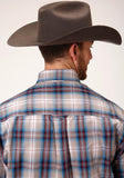 Roper Mens Long Sleeve Button Vintage Plaid Western Shirt - Flyclothing LLC