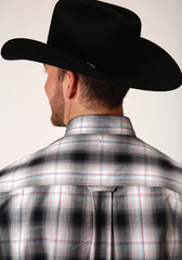 Roper Mens Long Sleeve Button Black Hills Plaid Western Shirt - Flyclothing LLC