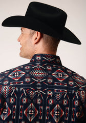 Roper Mens Long Sleeve Snap Blanket Stripe Western Shirt - Flyclothing LLC