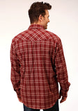 Roper Mens Long Sleeve Snap Unlined Flannel Plaid Shirt Western Shirt - Flyclothing LLC