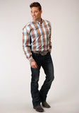 Roper Mens Long Sleeve Button Dusk Ombre Western Shirt Tall Fit - Flyclothing LLC