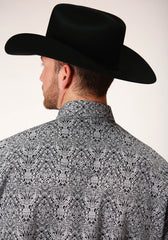 Roper Mens Long Sleeve Snap Medallion Paisley Western Shirt Tall Fit - Flyclothing LLC