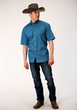 Roper Mens Short Sleeve Button Circuit Foulard Western Shirt - Flyclothing LLC