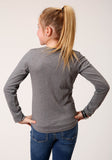 Roper Girls Long Sleeve Knit Poly Rayon Jersey Long Sleeve Scoop Neck T T-Shirt - Flyclothing LLC