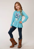 Roper Girls Long Sleeve Knit Poly Rayon Jersey Long Sleeve T T-Shirt - Flyclothing LLC