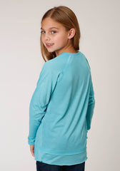 Roper Girls Long Sleeve Knit Poly Rayon Jersey Long Sleeve T T-Shirt - Flyclothing LLC