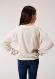 Roper Girls Long Sleeve Knit Poly Rayon Cream Jersey Long Sleeve T T-Shirt - Flyclothing LLC