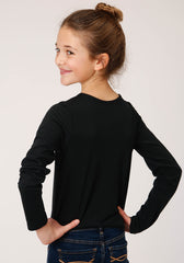 Roper Girls Long Sleeve Knit Poly Rayon Jersey Long Sleeve T T-Shirt - Flyclothing LLC