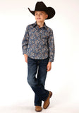 Roper Boys Long Sleeve Snap River Paisley Print Western Shirt - Flyclothing LLC