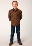 Roper Boys Long Sleeve Snap Vintage Paisley Western Shirt - Flyclothing LLC