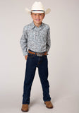 Roper Boys Long Sleeve Snap Vintage Paisley Print Western Shirt - Flyclothing LLC