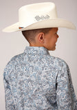 Roper Boys Long Sleeve Snap Vintage Paisley Print Western Shirt - Flyclothing LLC