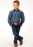 Roper Boys Long Sleeve Snap Zig Zag Tribal Print Western Shirt - Flyclothing LLC