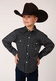 Roper Boys Long Sleeve Snap Classic Foulard Western Shirt