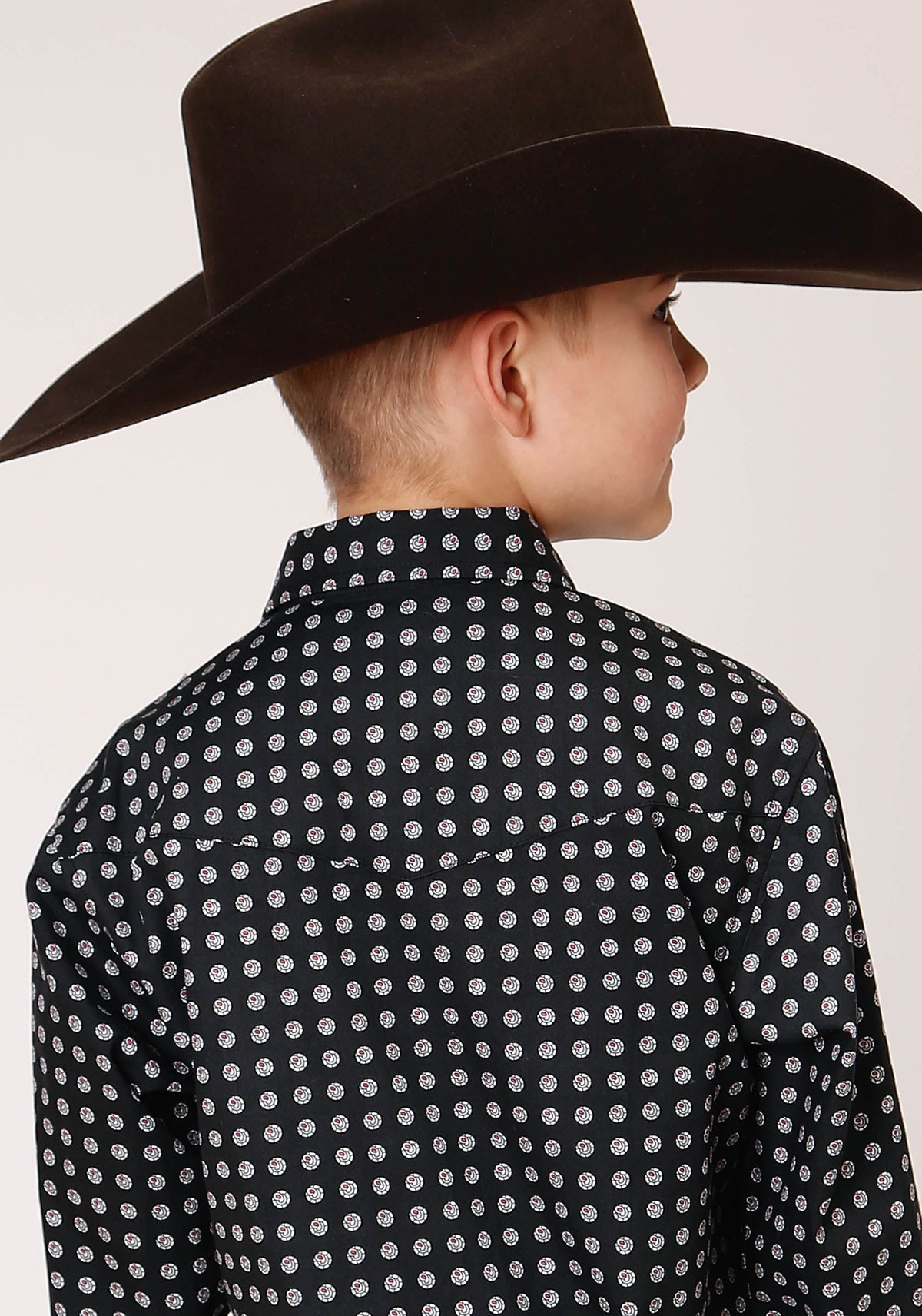 Roper Boys Long Sleeve Snap Classic Foulard Western Shirt - Flyclothing LLC