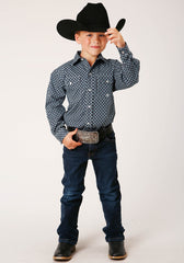 Roper Boys Long Sleeve Snap Four Leaf Foulard Western Shirt - Flyclothing LLC