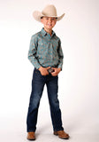 Roper Boys Long Sleeve Snap Saddle Paisley Western Shirt - Flyclothing LLC