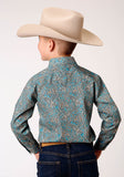 Roper Boys Long Sleeve Snap Saddle Paisley Western Shirt - Flyclothing LLC