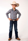 Roper Boys Long Sleeve Snap Liberty Paisley Western Shirt - Flyclothing LLC