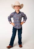 Roper Boys Long Sleeve Snap Independence Foulard Western Shirt - Flyclothing LLC