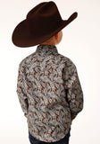 Roper Boys Long Sleeve Snap Pine Paisley Western Shirt - Flyclothing LLC