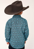 Roper Boys Long Sleeve Snap Medallion Paisley Western Shirt - Flyclothing LLC