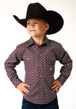 Roper Boys Long Sleeve Snap Classic Foulard Western Shirt