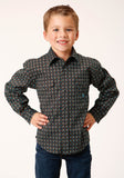 Roper Boys Long Sleeve Snap Wild West Foulard Western Shirt