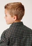 Roper Boys Long Sleeve Snap Wild West Foulard Western Shirt - Flyclothing LLC