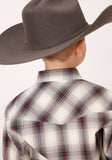 Roper Boys Long Sleeve Snap Smoke House Ombre Plaid Western Shirt - Flyclothing LLC