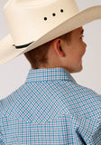 Roper Boys Long Sleeve Snap Stretch Check Western Shirt - Flyclothing LLC