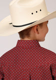 Roper Boys Long Sleeve Button Victorian Foulard Western Shirt - Flyclothing LLC