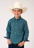 Roper Boys Long Sleeve Button Circuit Foulard Western Shirt