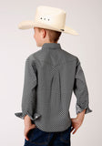 Roper Boys Long Sleeve Button Diamond Star Geo Western Shirt - Flyclothing LLC