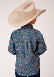 Roper Boys Long Sleeve Button Amarillo Paisley Western Shirt - Flyclothing LLC