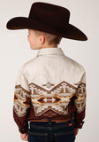 Roper Boys Long Sleeve Snap Arizona Aztec Border Western Shirt - Flyclothing LLC