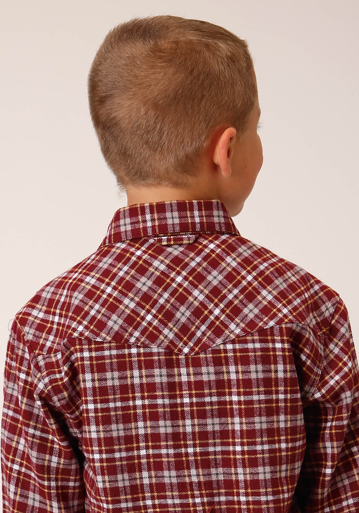 Roper Boys Long Sleeve Snap Unlined Flannel Shirts Western Shirt - Flyclothing LLC