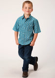 Roper Boys Short Sleeve Snap Victorian Foulard Western Shirt - Flyclothing LLC