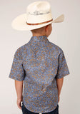 Roper Boys Short Sleeve Snap Valley Paisley Western Shirt - Flyclothing LLC