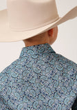 Roper Boys Short Sleeve Snap Peacock Paisley Western Shirt - Flyclothing LLC