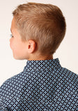 Roper Boys Short Sleeve Button Four Leaf Foulard Western Shirt - Flyclothing LLC